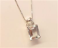 Necklace Artigianale Woman in White Gold Acquamarina COBDA3.3